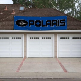 Kasflag Polaris Snowmobile Banner Flag Racing Car 90x150cm/90x150cm/Vibrat Color/HD printing/ 150D Polyster Banner Garage Decor For Man Cave