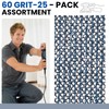 PMIQSA 25 Pcs Net sandpaper strips 80x230mm Mesh Ceramic Sanding
