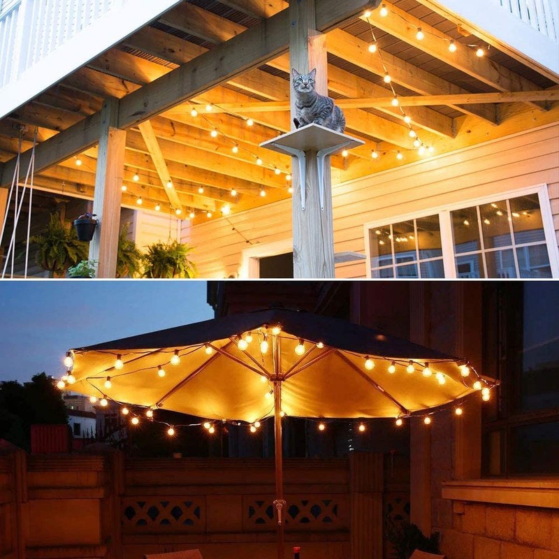 GOOTHY G40 LED Globe String Lights, 25Ft Outdoor Porch Frosted