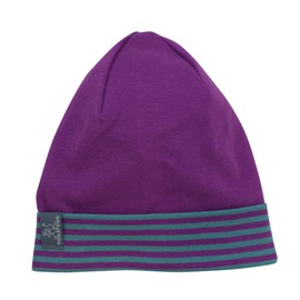 PICKAPOOH Luca Baby/Children's Beanie Hat Organic Cotton, Dahlia/Dahlia-Slate Green