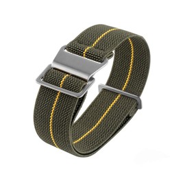 Watch Band, Nato Belt, 60s French Army Parachute Bag Design, NATO Type Elastic Nylon Strap, 0.71, 0.78, 0.87 inch (18, 20, 22 mm)