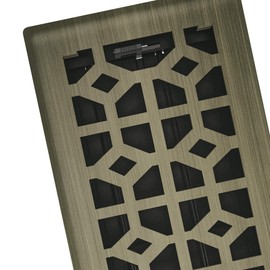 Imperial RG3401 Templar Decorative Floor Register, 4x10 Inch, Vintage Brass