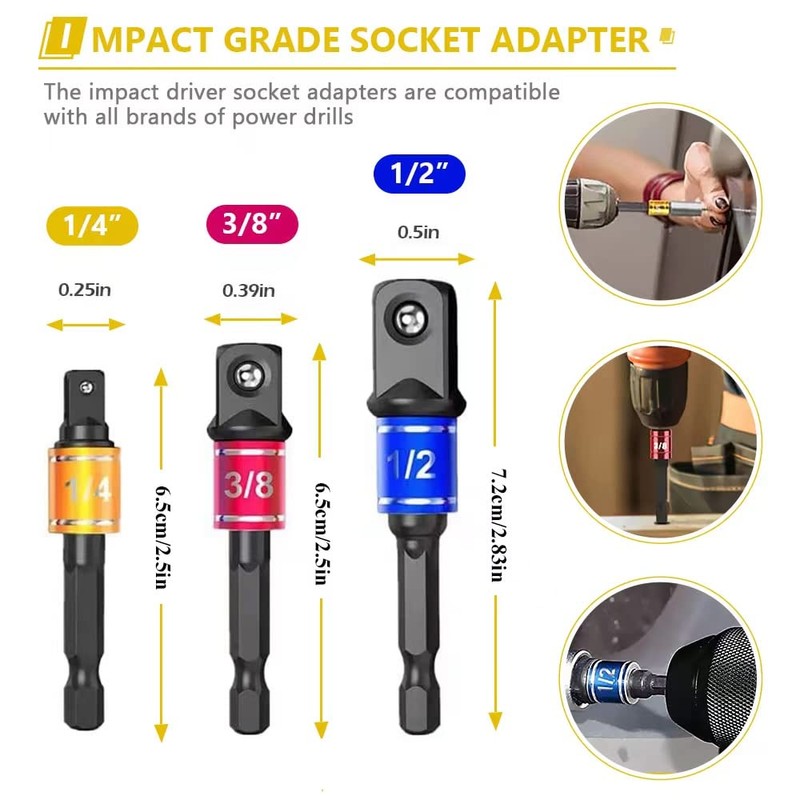 HUTHUHNHN Flexible Bit Holder Extension, Flexible Shaft Bits Drill Set