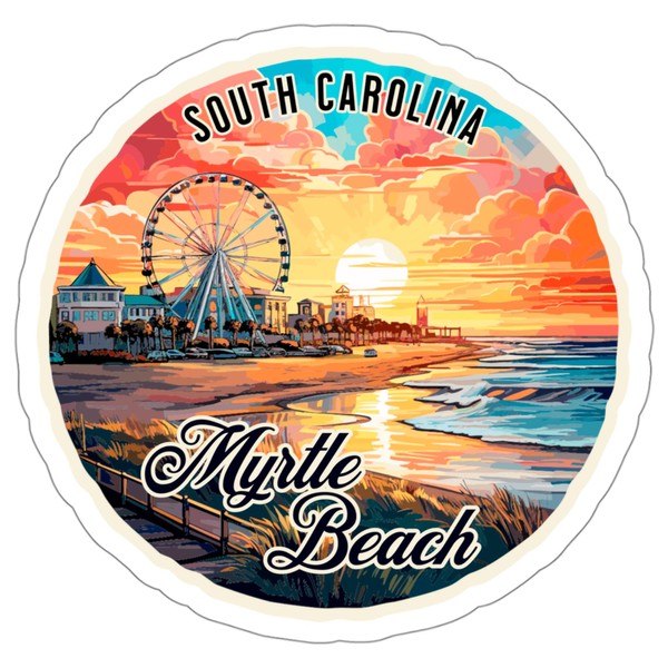 Myrtle Beach South Carolina Sticker Weatherproof Decal Vinyl Small Waterproof