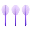 CONDOR Darts Flight Plain Clear Purple Teardrop L