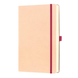 Castelli Milano AQUARELA Seashell Notebook 13x21 cm Squared Hard Cover Pastel Pink 240 Pag