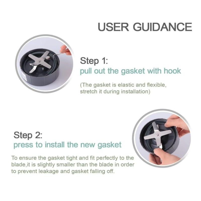3-Pack Sealing Gaskets Replacement Parts Fits for NutriBullet Blenders 600w/900w