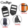 CooBigo 25 Pack 1/2"(12mm) Webbing Plastic Ladder Lock Buckle Black