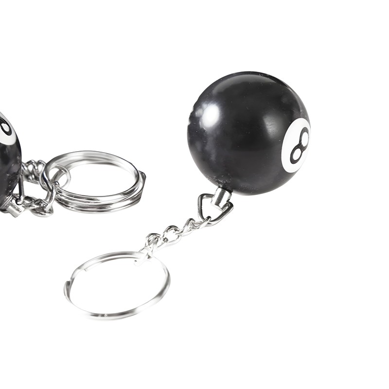 ODETOJOY Billiards Keychain Pool Ball Keychain Lucky 8 Ball Pool