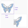 Blue CZ Butterfly Earrings Studs 925 Sterling Silver Crystal Tiny