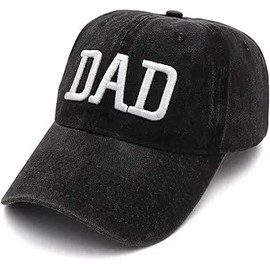 JUNYIQ Baseball Hats for Women Men Cap Golf Dad Hat Adjustable Original Classic Low Profile Washed Cotton Hat (US, Alpha, One Size, Black Dad Hat and Black Mom Hat)