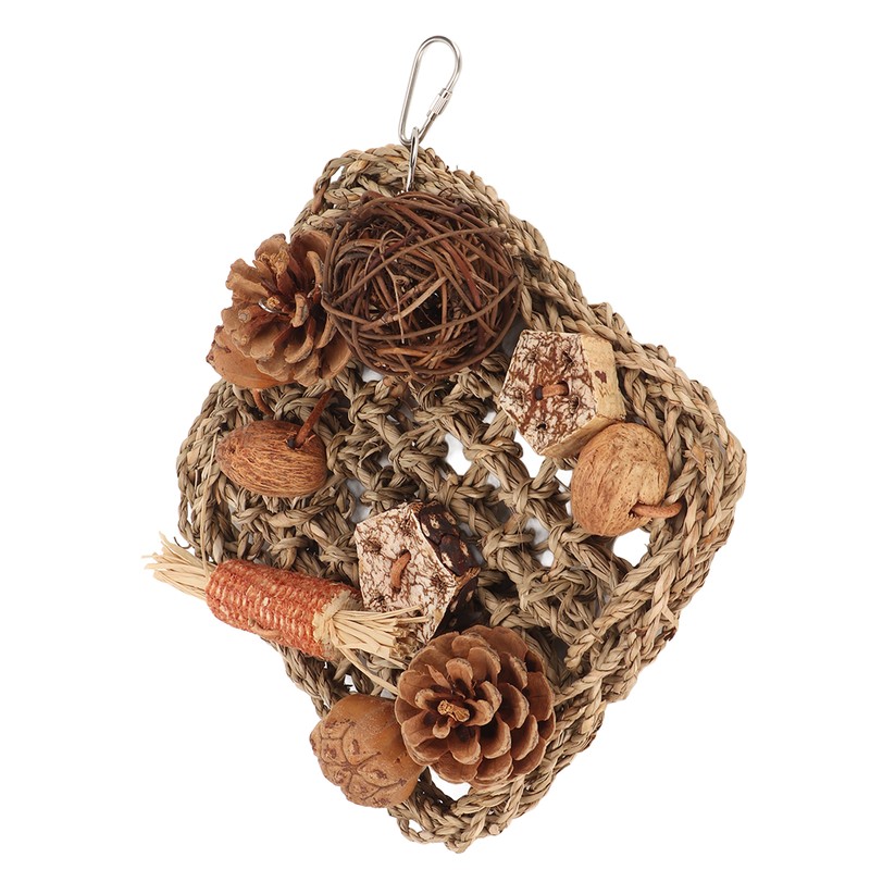 Bird Climbing Net Rattan Ball Pine Cone Corn Cob Nuts
