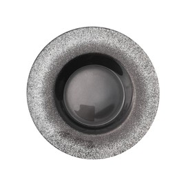 Red Pomegranate 28308-9 Ritz 6.5" Gray Silver Glitter Set of 2 Canape, Canapé Plate, Grey Silver