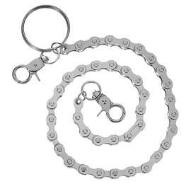 YBEATY Biker Wallet Chain Heavy Duty Pants Belt Chain Metal Hip Hop Punk Jeans Keychain Cool Round Clasp Clothing Goth Accessories for Women Men