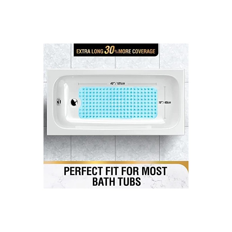 HITSLAM Bath Mat for Tub, Non Slip Bathtub Mat, 40