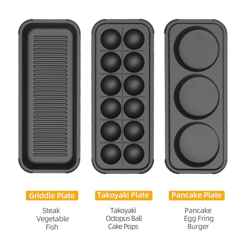 HeHoGoGo Multifunctional Electric Griddle Electric Grill Nonstick Baking Maker with