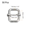 sourcing map Slides Buckles, 50pcs 15x15x3.8mm Metal Rectangle Adjuster Triglides