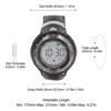 Black Men Digital Watch Waterproof LED Backlight Stopwatch Countdown 12/24