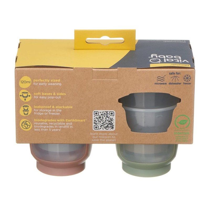 Vital Baby Nourish Store & Wean Food Pots 120ml 4pk