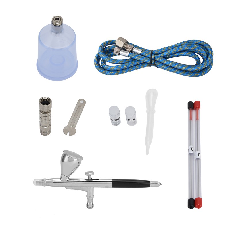 G1/8 Airbrush Kit Spray Gun with Spray Pot Nozzles Needle