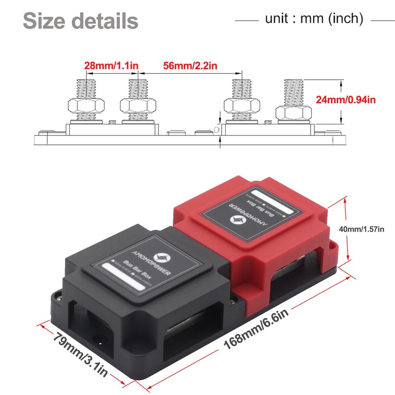 T Tocas 400A Bus Bar 12V | Power Distribution Block