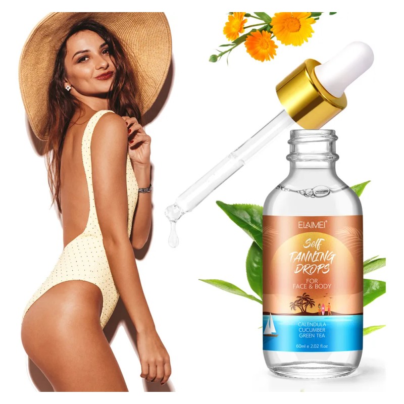 Bronceado Natural Rostro Cuerpo Tono Dorado Piel Radiante