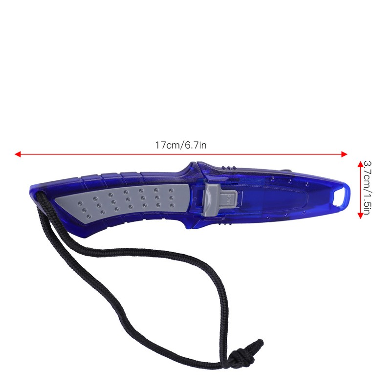 KEEP DIVING Stainless Steel Professional Scuba Fixed Blade Knife Blue