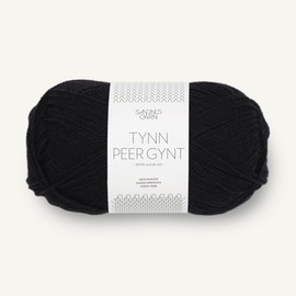 Sandnes Garn Tynn Peer Gynt Approx. 205 m Col. 1099 svart 50 g