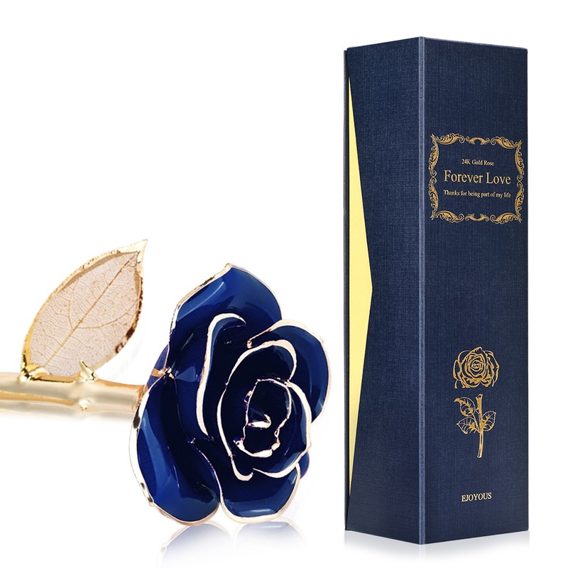 Ejoyous 24K Gold plated Romantic Rose Flower Valentine's Day Birthday