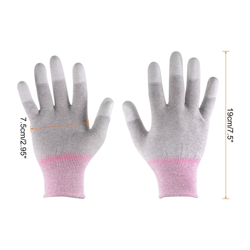 HARFINGTON 6 Pairs ESD Anti Static Gloves 19cm High Resistance