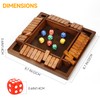 Havnidy Shut The Box Game 2-4 Player Wooden Table Game,Classic