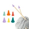FRUHLING Pack of 50 Colourful Knitting Needles Point Protection Mesh