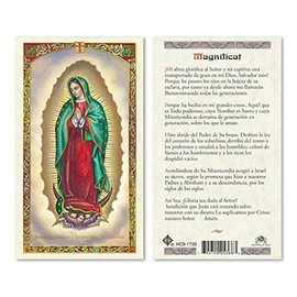 Gigi's Classy Kids Oracion a La Magnificat Virgen Guadalupe Tarjetas Laminadas en Espanol Laminated Prayer Cards - Pack of 25-