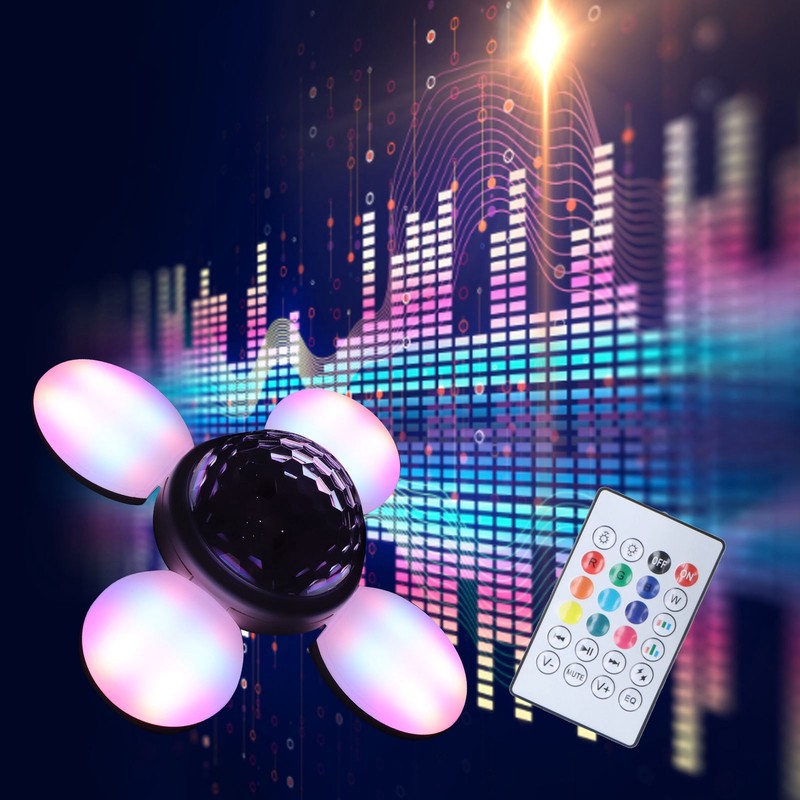 LED Bluetooth Light 48W 85‑265V E27 Ceiling Lamp RGBW Remote