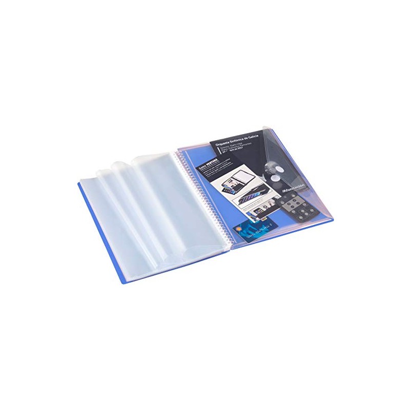 ArchIVEX Spiral Bound File Folder Polypropylene A4 30 F Blue