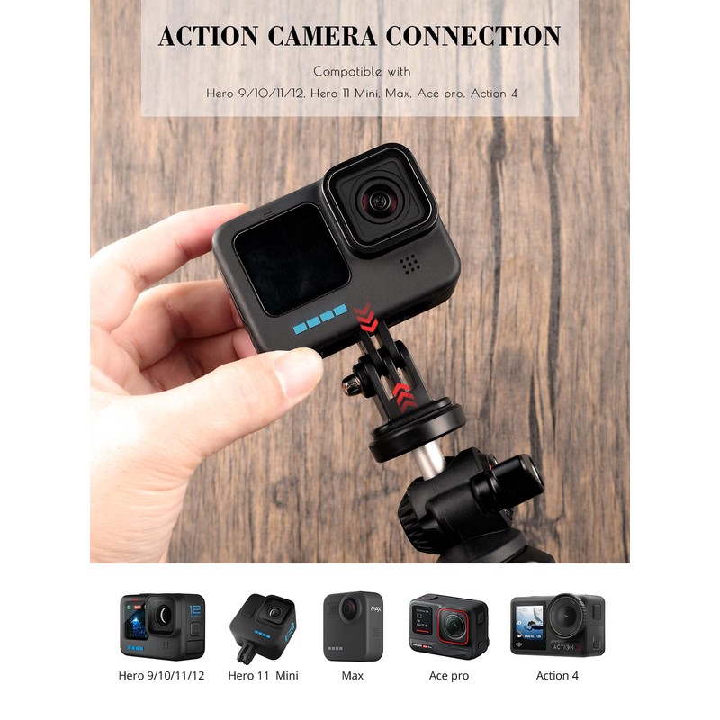 Lammcou Go Pro Tripod, Action Camera Flexible Octopus Gorrila Pod