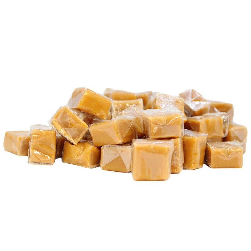 Wrapped Vanilla Caramels - 1 Pound - Individually Wrapped Caramel