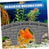 Sosoport Stone Bridge Ornament for Fish Tanks Aquarium Decor Landscape