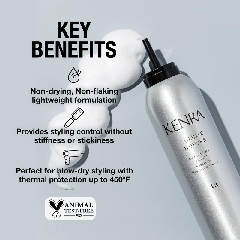 Kenra Volume Mousse 12 | Medium Hold Mousse | Non-Drying,