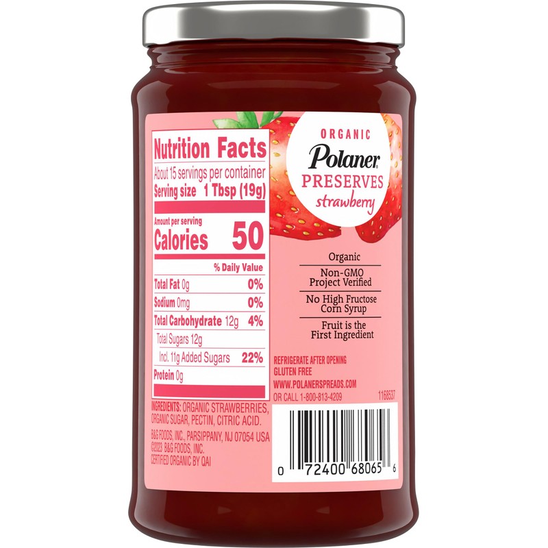 Polaner Organic Preserves, Strawberry, 10.3 Ounce
