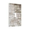 Nijuodnijir Decorative Light Switch Cover Natural Beige Stone Brick Texture