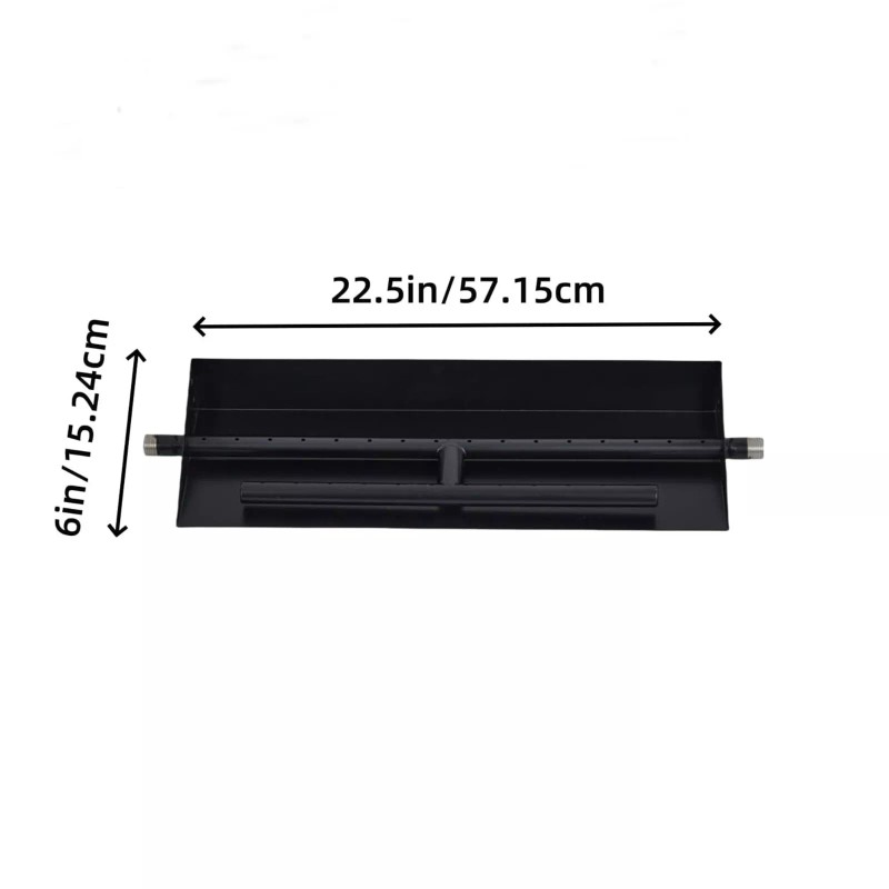 Garvee 22.5"x6" Rectangle Drop-in Fire Pit Pan Burner Kit Natural