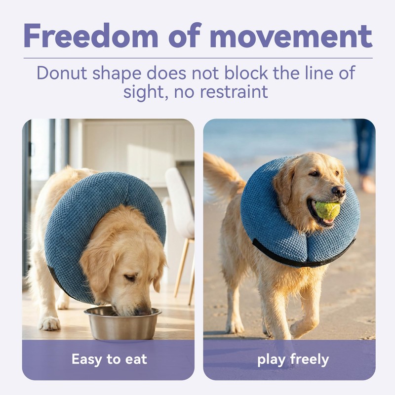 Loflaze Inflatable Dog Cone Collar - Dog Neck Donut Cone
