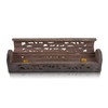Wooden Incense Holder Cone Burner Coffin with Storage Compartment Organic
