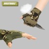 HYCOPROT Fingerless Gloves, Knuckle Protective Breathable Lightweight Outdoor Gloves for