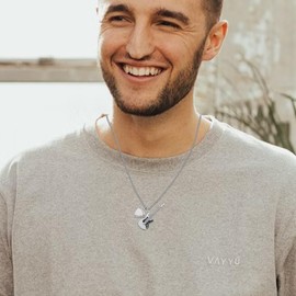 Hagkew Guitar Necklace 925 Sterling Silver Electric Guitar Pick Pendant Necklace Music Punk Rock Hip Hop Jewelry for Guitarist Musician Men