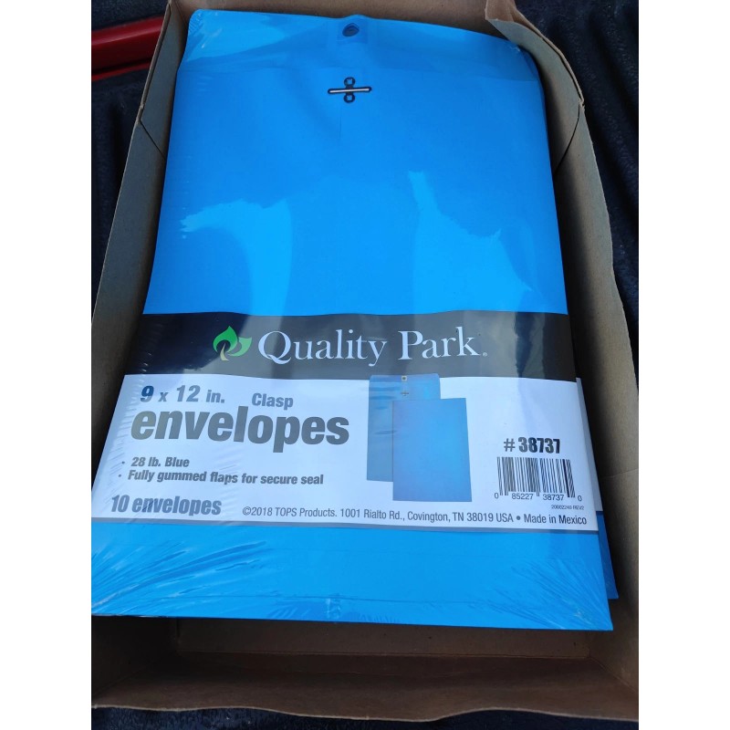 Quality Park 10PK Envelope, #90, Flap, Clasp/gummed Closure, 9 X