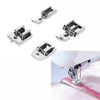4Pcs Zipper Presser Foot Parallel Grooves Easy Operation Edge Design