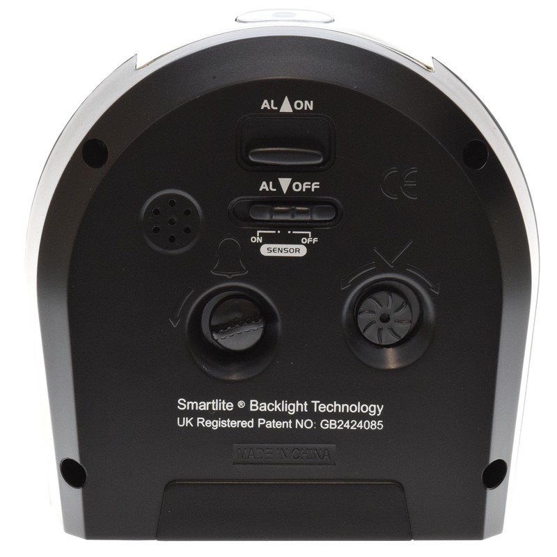 Acctim Sweeper Smartlite Analogue Alarm Clock Non Ticking Sweep Smartlite®