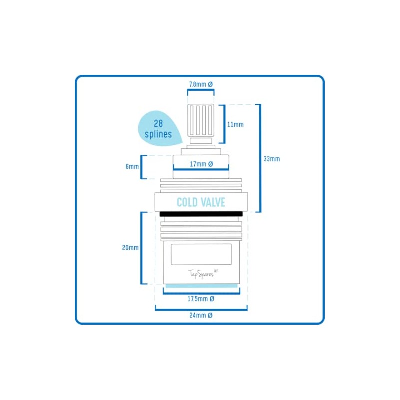 Howdens Garda Kitchen Tap Replacement Valve (1427R) Cartridges Spares -